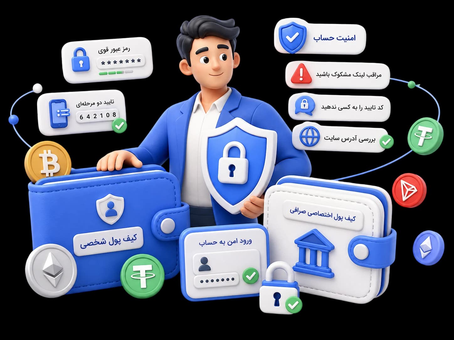 کیف پول اختصاصی و امنیت دارایی ارز دیجیتال امنیت کیف پول اختصاصی برای خرید و فروش ارز دیجیتال